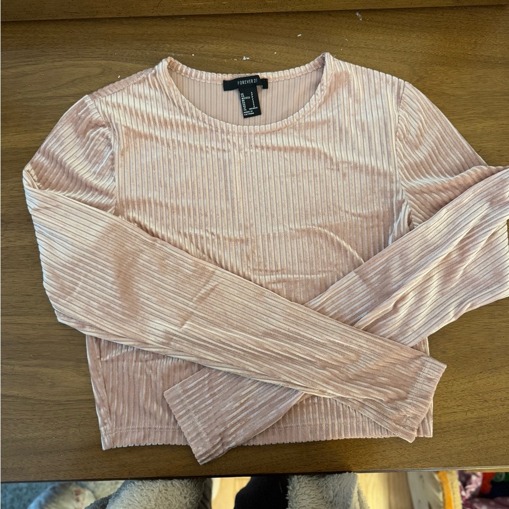 Forever 21 Women's Pink Ribbed Top